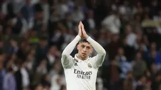 Reaparece Fede Valverde con una gorra tras el incidente